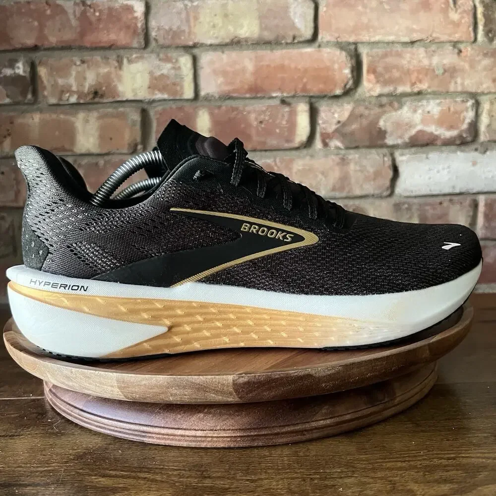 Brooks Hyperion 2 Race Running Cushioned Black Gold Sneakers Shoes Mens 12
